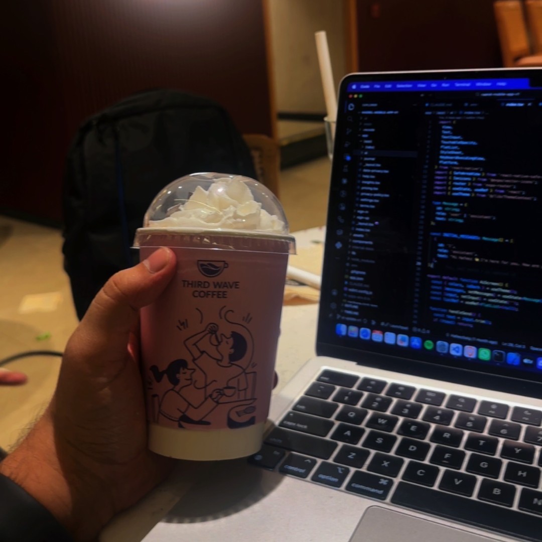 Late Nights. Big Dreams. Small Daily Wins. ☕💻 — build image